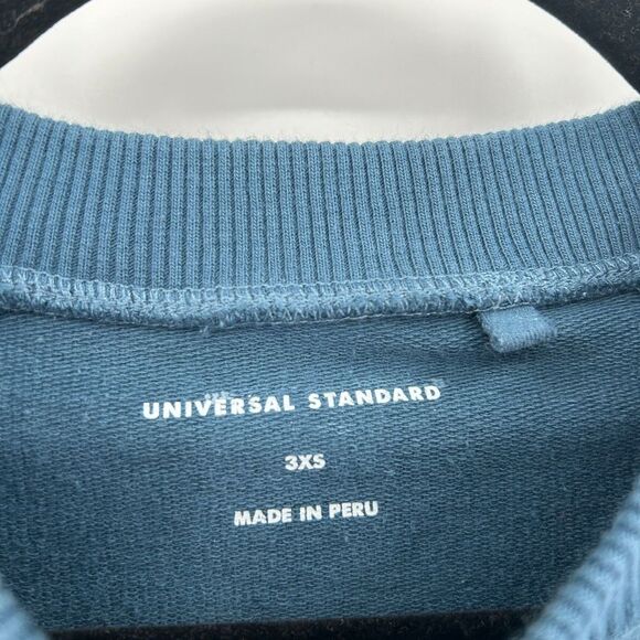 UNIVERSAL STANDARD Blue Riley Raglan Zip Pullover Crew Neck Sweater Size Small - Picture 7 of 8